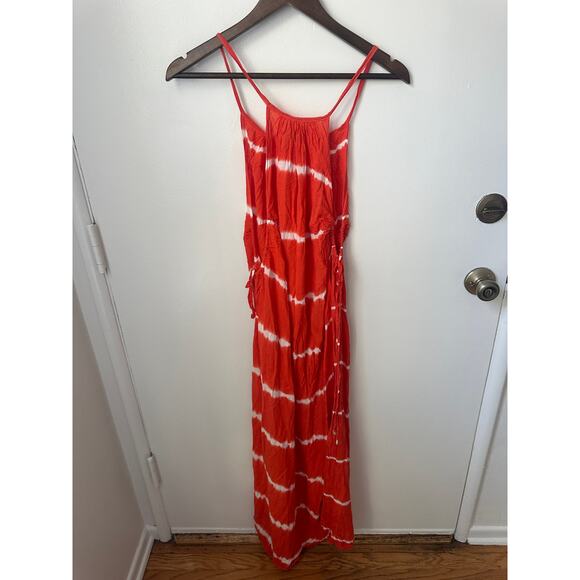 Indah Red Maxi Summer Slip Dress - Picture 9 of 9